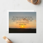 Inspirerend Bijbeltekst Jeremia 29:11 Notitiekaartje (Voorkant / Achterkant in situ)