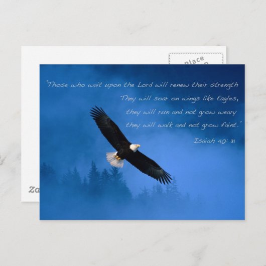 Inspirerend Bijbeltekst Jesaja Briefkaart (Voorkant / Achterkant)