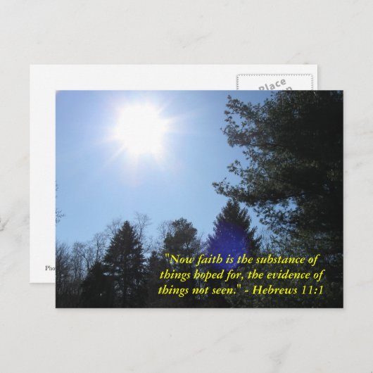 Inspirerend Bijbelvers briefkaart (Voorkant / Achterkant)