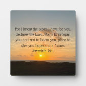 Inspirerend Bijbelvers Jeremia 29:11 Christelijk Fotoplaat (Voorkant)