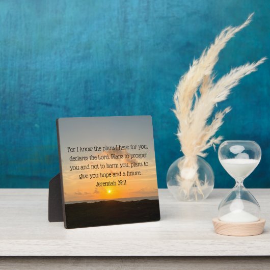 Inspirerend Bijbelvers Jeremia 29:11 Christelijk Fotoplaat (Insitu)