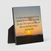 Inspirerend Bijbelvers Jeremia 29:11 Christelijk Fotoplaat (Voorkant)