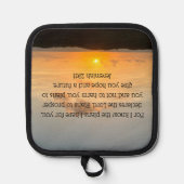 Inspirerend Bijbelvers Jeremia 29:11 Christelijk Pannenlap (Voorkant)