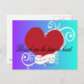 Inspirerend Bijbelvers Mattheüs 5:8 Zalig zijn. Briefkaart (Voorkant / Achterkant)