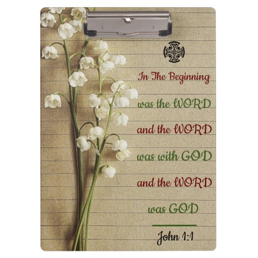 Inspirerend bijbelvers spiraal Notitieboek Klembord (Voorkant)