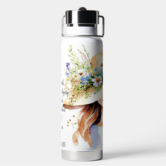 Inspirerend Bijbelvers Spreuken Waterfles (Achterkant)