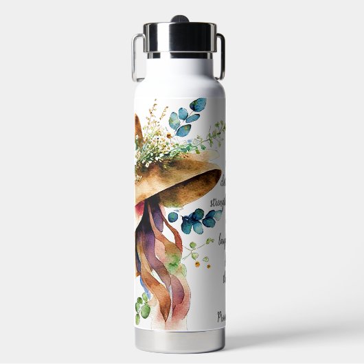 Inspirerend Bijbelvers Spreuken Waterfles (Voorkant)