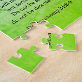 Inspirerend bijbelvers uit Deuteronomium 31:8-9 Legpuzzel (Zijkant)