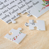 Inspirerend bijbelvers van Matthew 6:25 Legpuzzel (Zijkant)