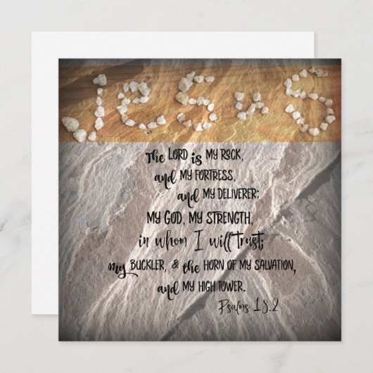 Inspirerend Bijbelverse psalms (Voorkant / Achterkant)