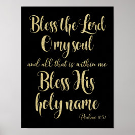 Inspirerend Bijbelverse psalms Poster