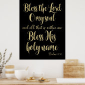 Inspirerend Bijbelverse psalms Poster (Keuken)