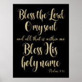 Inspirerend Bijbelverse psalms Poster (Voorkant)