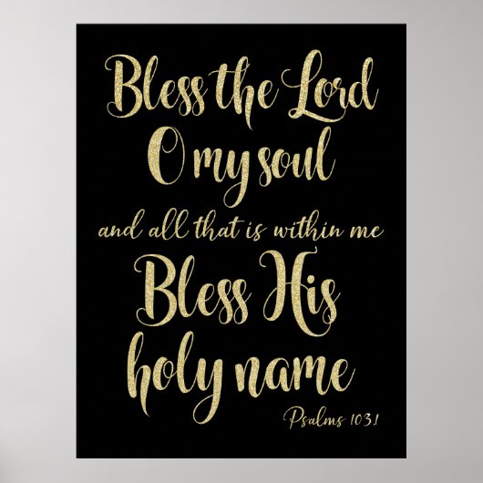 Inspirerend Bijbelverse psalms Poster (Voorkant)