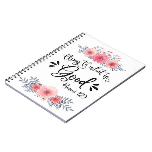 Inspirerend Bijbelversen - Romeinen 12:9 Notitieboek (Linkerzijde)