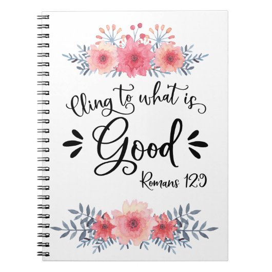 Inspirerend Bijbelversen - Romeinen 12:9 Notitieboek (Voorkant)