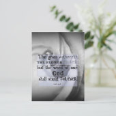Inspirerend Bijbelversie: God zal staan Briefkaart (Staand voorkant)