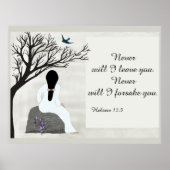 Inspirerend Bijbelversie: "Ik zal je nooit verlate Poster (Voorkant)