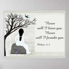 Inspirerend Bijbelversie: "Ik zal je nooit verlate Poster