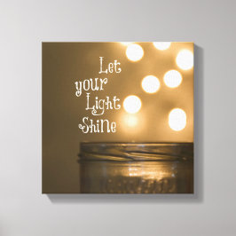 Inspirerend Bijbelversie Laat uw licht schijnen Canvas Afdruk