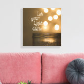 Inspirerend Bijbelversie Laat uw licht schijnen Canvas Afdruk (Insitu (Woonkamer))