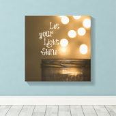 Inspirerend Bijbelversie Laat uw licht schijnen Canvas Afdruk (Insitu (Houten vloer))