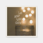 Inspirerend Bijbelversie Laat uw licht schijnen Servet (Voorkant)
