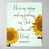 Inspirerend Bijbelversie, psalm 91:2 Poster (Voorkant)