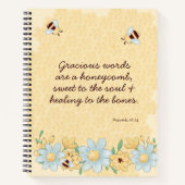 Inspirerend bijenhoningraat Christelijk Notitieboek (Voorkant)