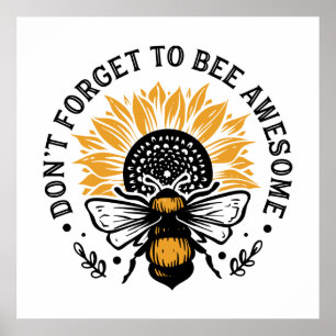 inspirerend bijenliefhebbers Poster