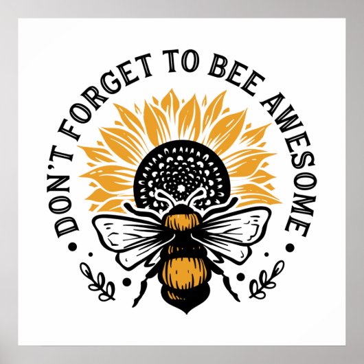 inspirerend bijenliefhebbers Poster (Voorkant)