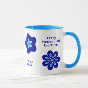 Inspirerend Blauwe Bloemen Kwaad Oog Positieve Ene Mok