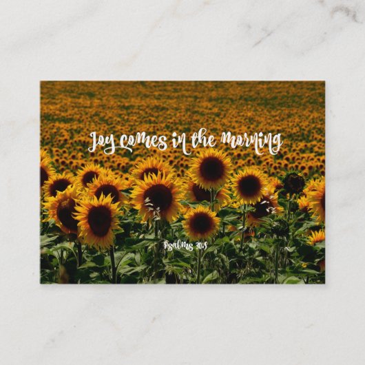 Inspirerend blijdschap bijbelvers visitekaartje (Voorkant)