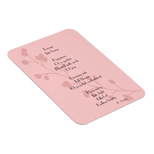 Inspirerend blijdschap blijdschap droomgedicht magneet (Rechterzijde)