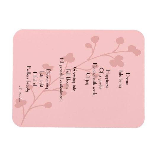 Inspirerend blijdschap blijdschap droomgedicht magneet (Horizontaal)