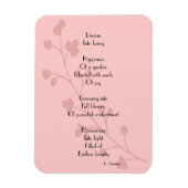 Inspirerend blijdschap blijdschap droomgedicht magneet (Verticaal)