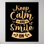 inspirerend blijf rustig glimlachen, word art werk poster (Voorkant)
