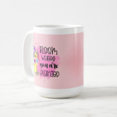 Inspirerend bloem "Bloei waar je geplant bent" Koffiemok (Voorkant links)