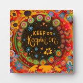 Inspirerend bloemen Keep On Keepin’ On Quote Fotoplaat (Voorkant)