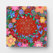 Inspirerend Bloemen Leuke Verjaardag Quote Fotoplaat (Voorkant)