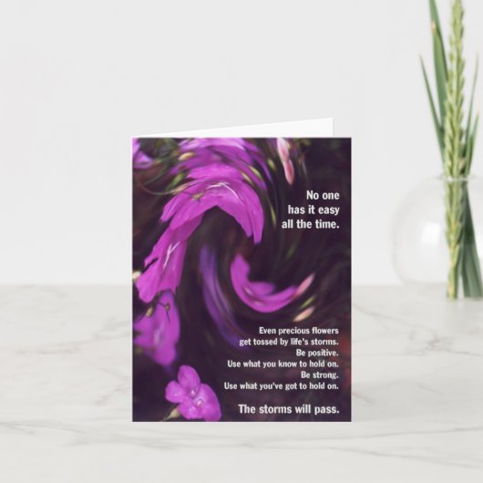 Inspirerend bloemen Noot Kaart 1 (Voorkant)