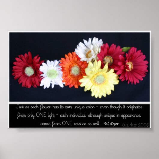 Inspirerend bloemen poster (Voorkant)