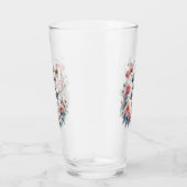 Inspirerend Bloemen Quote met Vlinders Glas (Rechts)