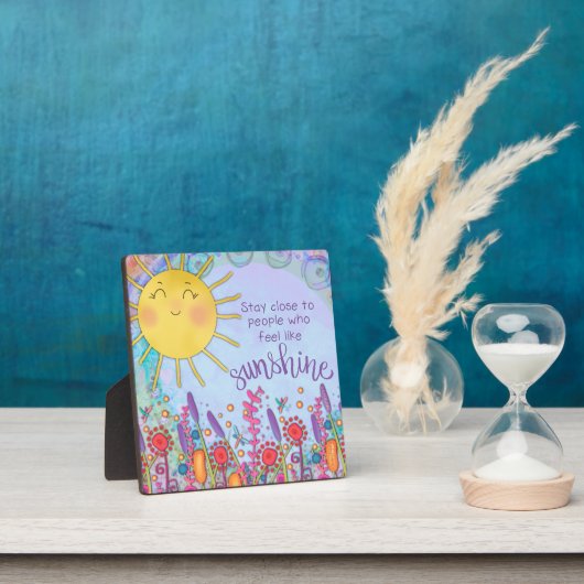 Inspirerend Bloemen Schattigee Zonneschijn Quote Fotoplaat (Insitu)