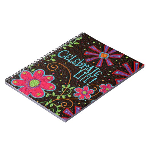 Inspirerend, Bloemen, Vier het Leven Inspirativite Notitieboek (Linkerzijde)