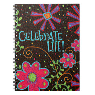 Inspirerend, Bloemen, Vier het Leven Inspirativite Notitieboek