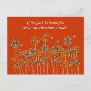 Inspirerend bloemen & vlinders briefkaart