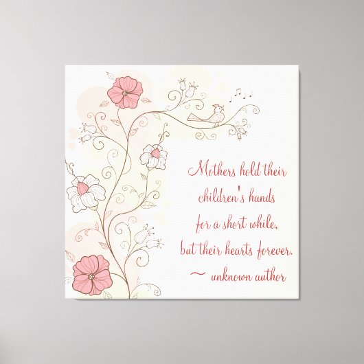Inspirerend Bloemen Voor Mam Gewikkeld Canvas (Voorkant)