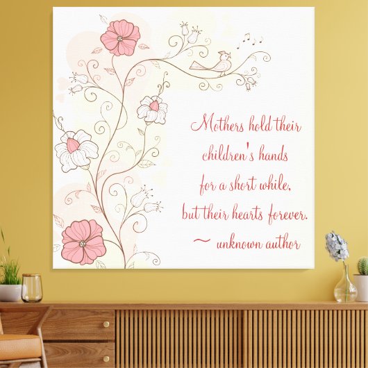 Inspirerend Bloemen Voor Mam Gewikkeld Canvas (Insitu (Woonkamer))