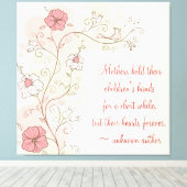 Inspirerend Bloemen Voor Mam Gewikkeld Canvas Afdruk (Insitu (Houten vloer))